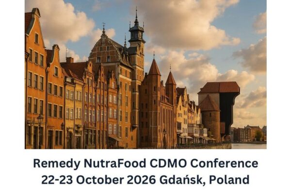 Bannière de la Remedy NutraFood CDMO Conference, Gdansk, 22 et 23 octobre 2026