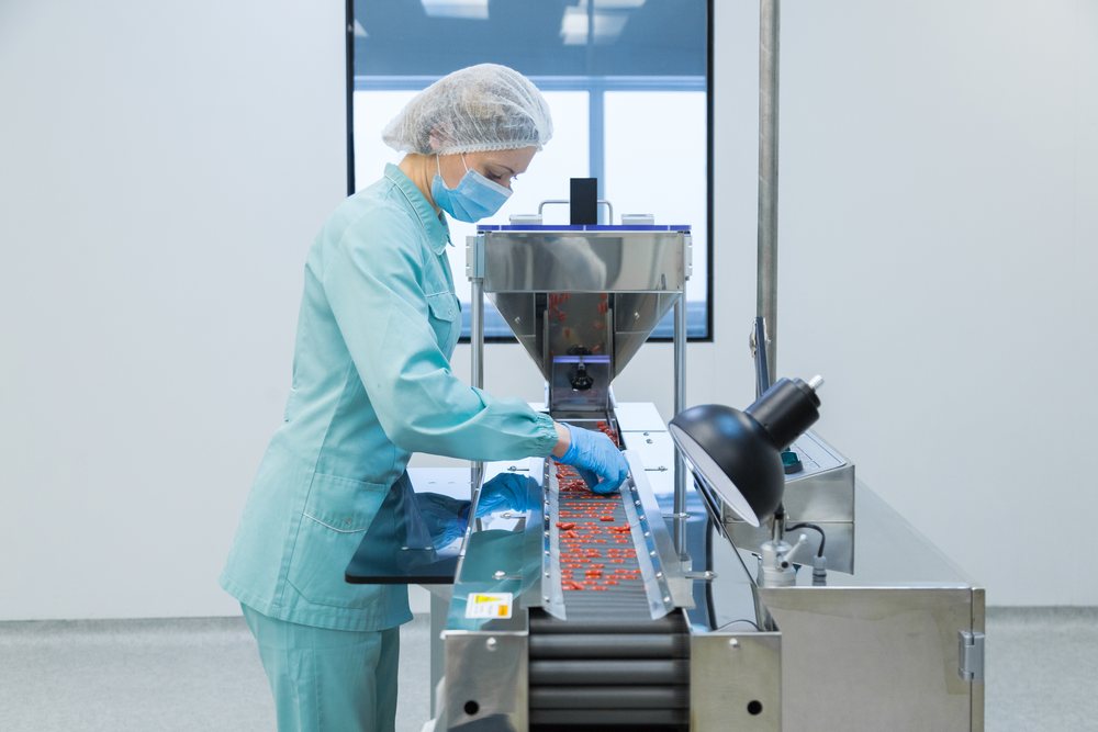 Ligne de production d&rsquo;un fa&ccedil;onnier de compl&eacute;ments alimentaires